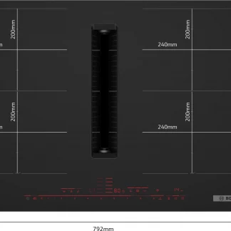 Bosch PXX82BD56E Induktionskochfeld mit integriertem Dunstabzug